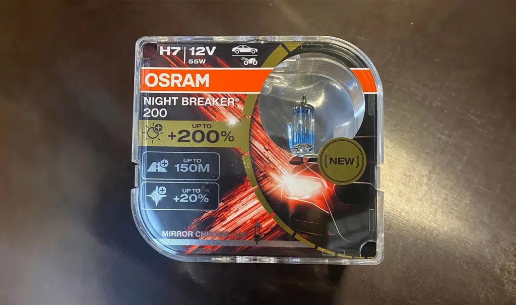 Halogenautolampe Night Breaker 200 von der Firma Osram.